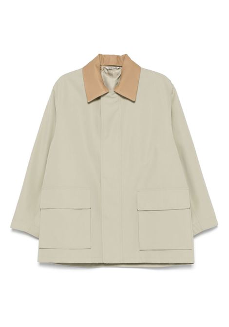 wool max canvas jacket woman pale olive AURALEE | A25SB06WCPALE OLIVE